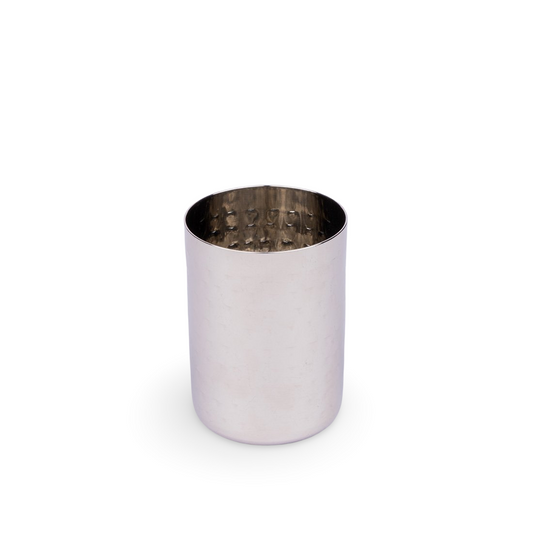JISCOVERY Stainless Steel Water Glass Set of 6| Hammered Glass for Water, Milk & Juice| Glass Tumbler 350 ML