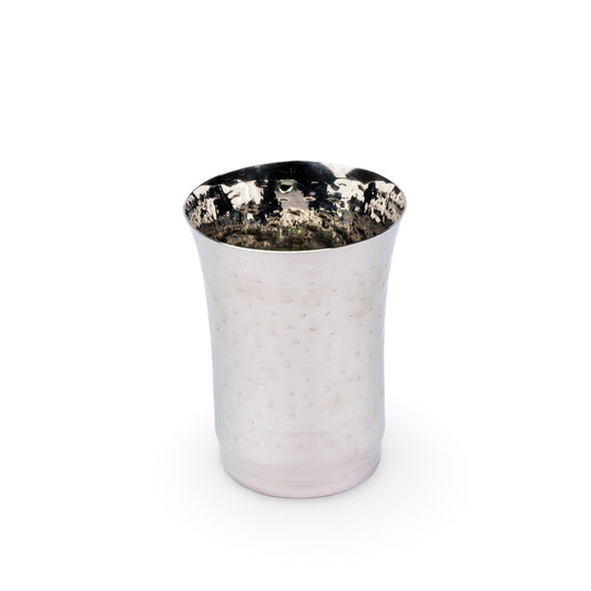 JISCOVERY Stainless Steel Hammered Bucket Glasses Set of 6| Glass for Water, Lassi, Milk & Juice| Glass Tumbler - 350 ML