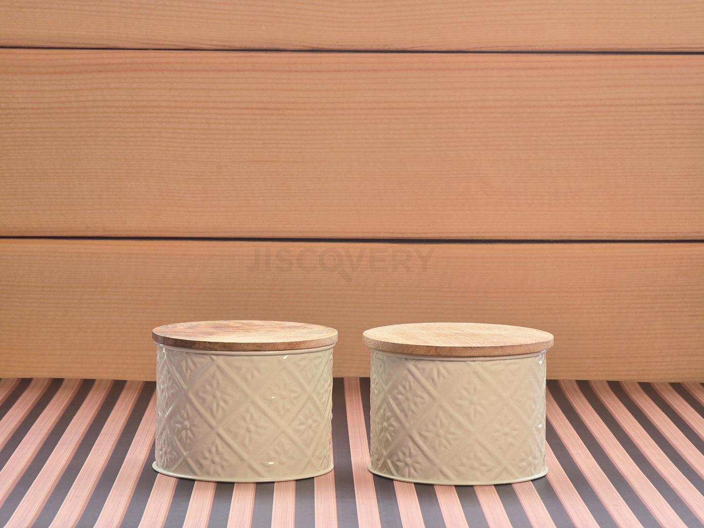 JISCOVERY Premium Airtight Storage Jars For Snacks Set of Ivory Colour