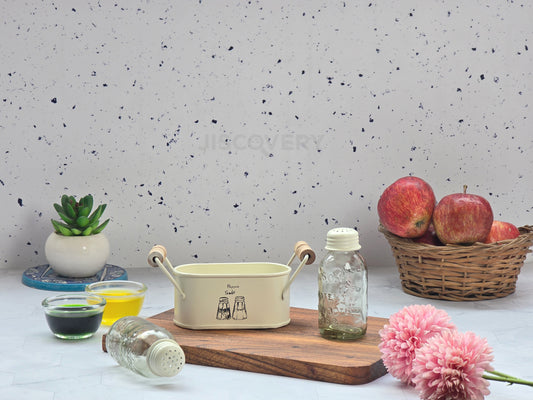 JISCOVERY Classic Salt & Pepper Set for Dining & Kitchen 100 ML| Ivory