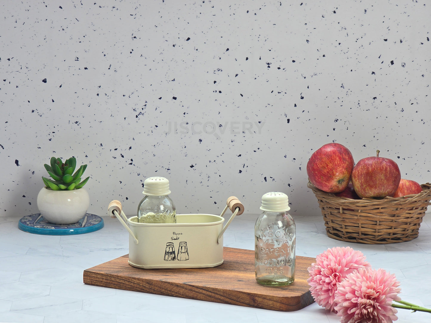 Ivory Salt and Pepper Caddy