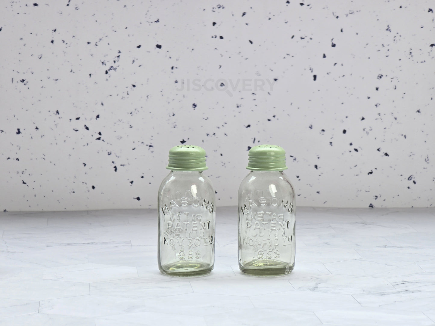 Green Coated Salt & Pepper Caddy