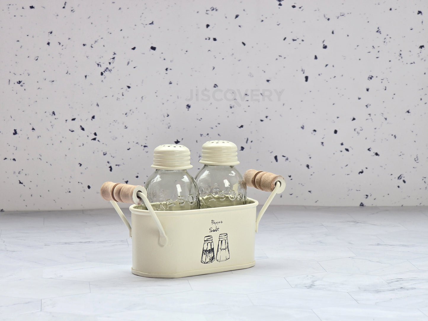 Ivory Salt and Pepper Caddy