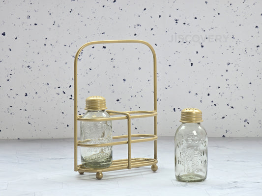 JISCOVERY Salt & Pepper Caddy | Shaker Set | Dispenser Set 100 ML For Dining