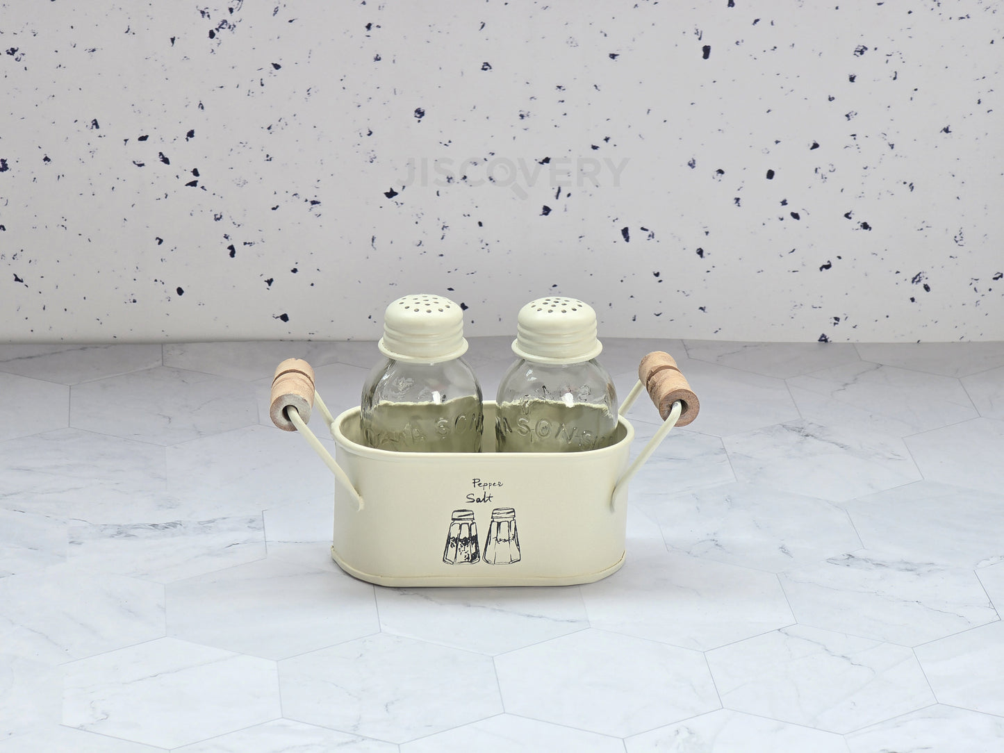 Ivory Salt and Pepper Caddy