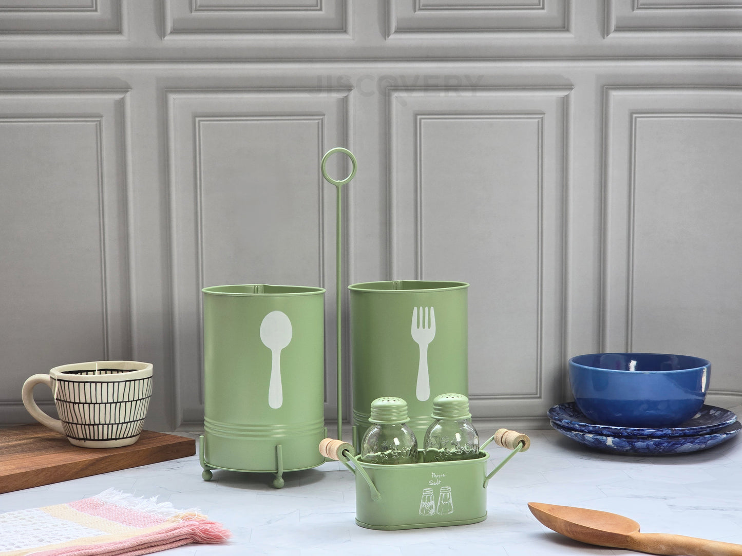 Cutlery & Salt Pepper Combo (Green)
