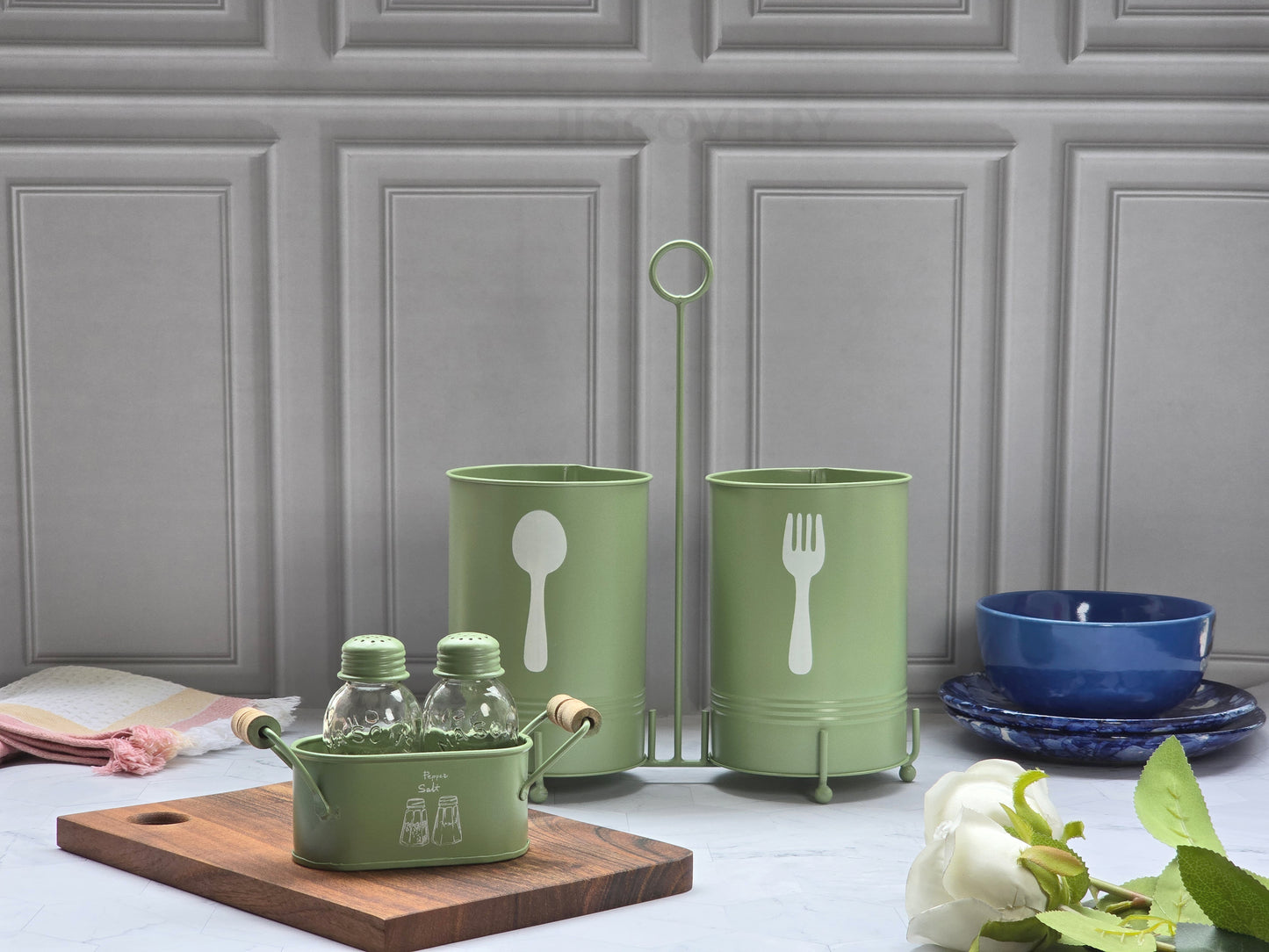 Cutlery & Salt Pepper Combo (Green)