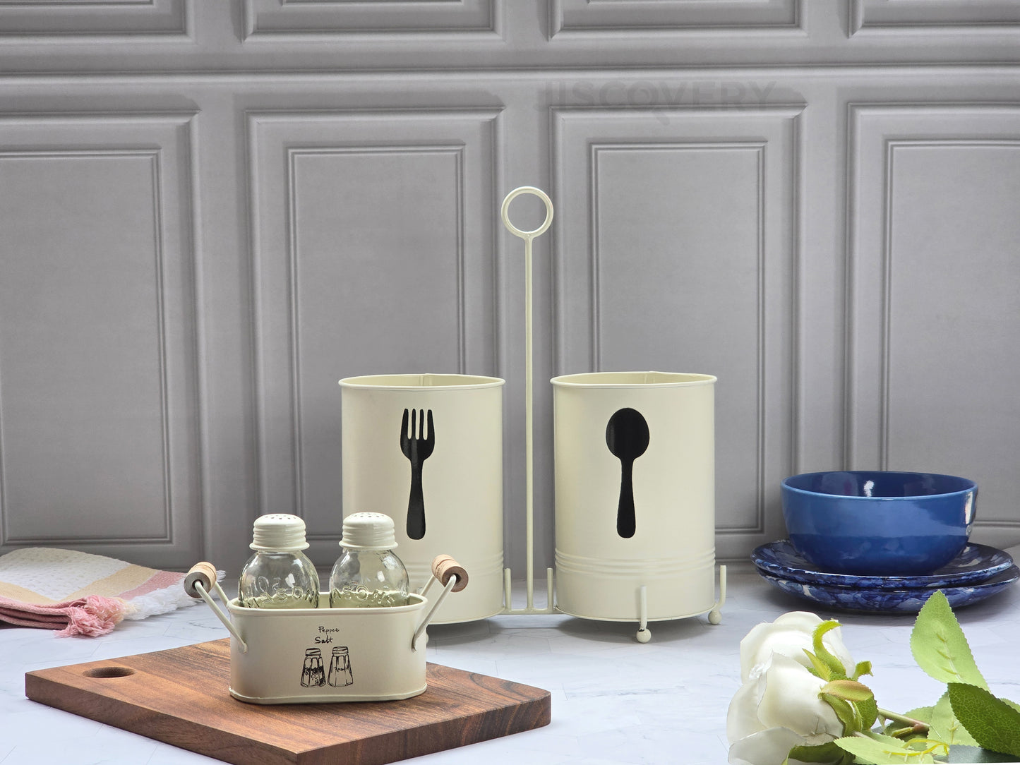 Cutlery & Salt Pepper Combo (Ivory)