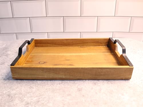 Jiscovery Serving Tray and Tissue Holder Combo || Brown || 8x7x2.5 and 12x9x1.5 CM