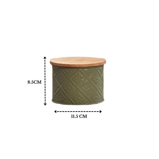 JISCOVERY Pintresty Airtight Storage Jars For Jars Set of 2 Green Colour