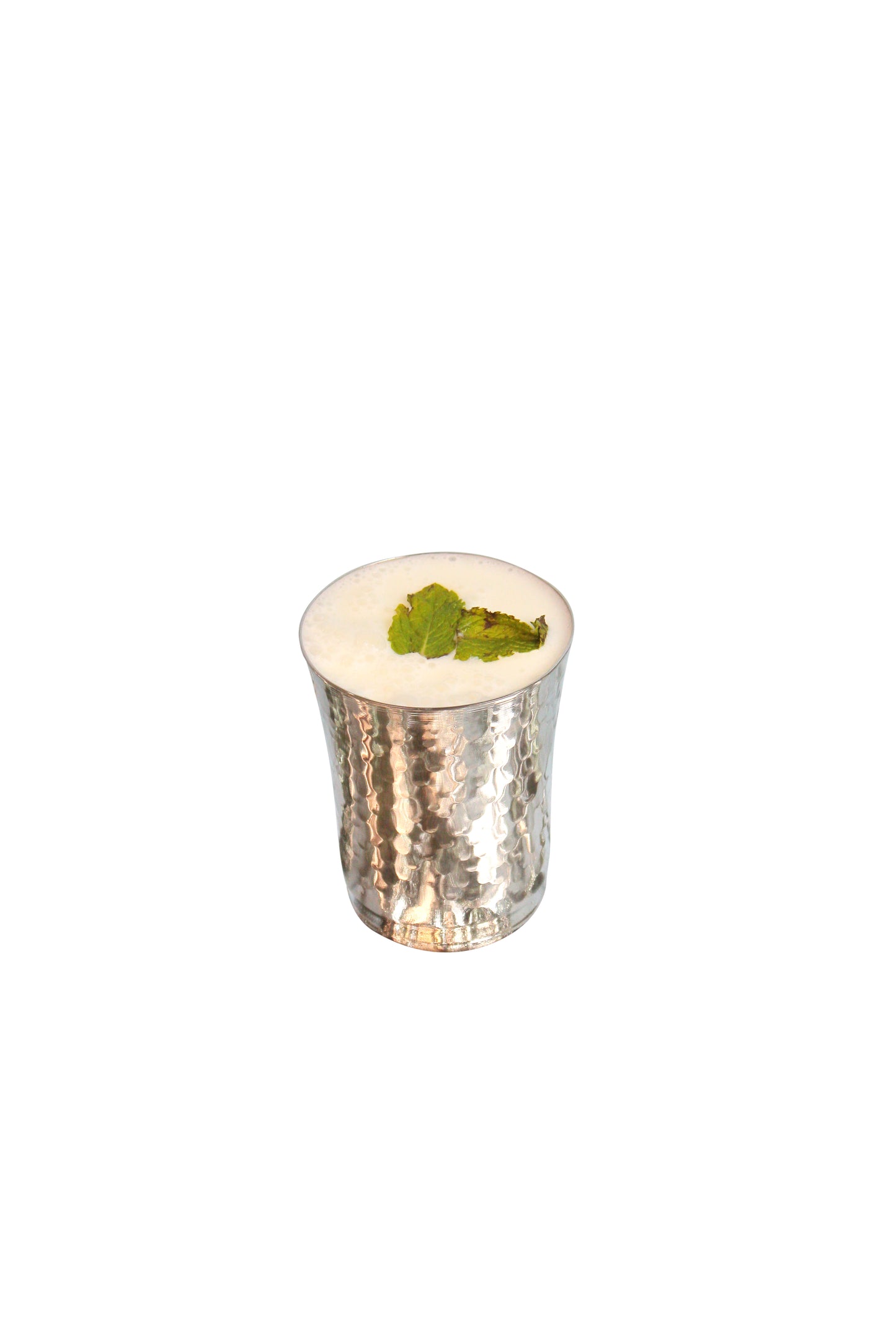 JISCOVERY Stainless Steel Bucket Glasses Set of 4| Glass for Water, Lassi, Milk & Juice| Glass Tumbler| Daily Use Water Drinking Glass| Hammered Design Glass| Silver| Capacity- 350 ML