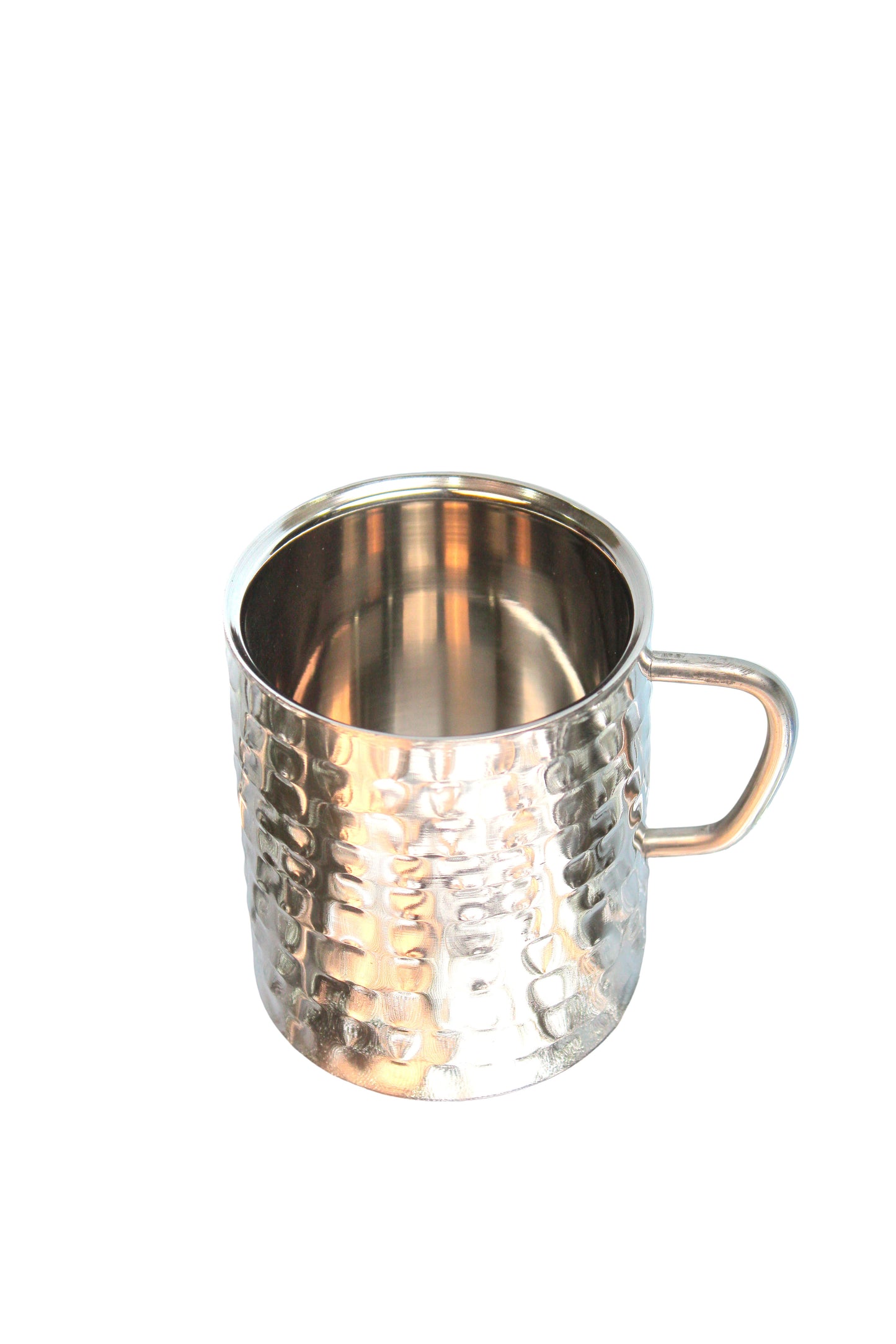 JISCOVERY Stainless Steel Hammered Design Set of 4