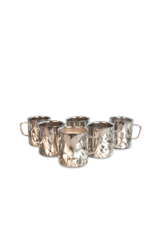 JISCOVERY Stainless Steel Wave Design Set of 6