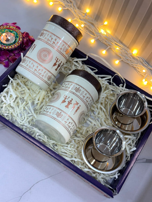 Traditional Touch Combo (2 snack container with 2 coffee dabra set)