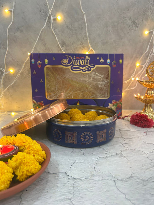 JISCOVERY Stainless Steel Multipurpose Storage Dabba Set of 2 Gift Box