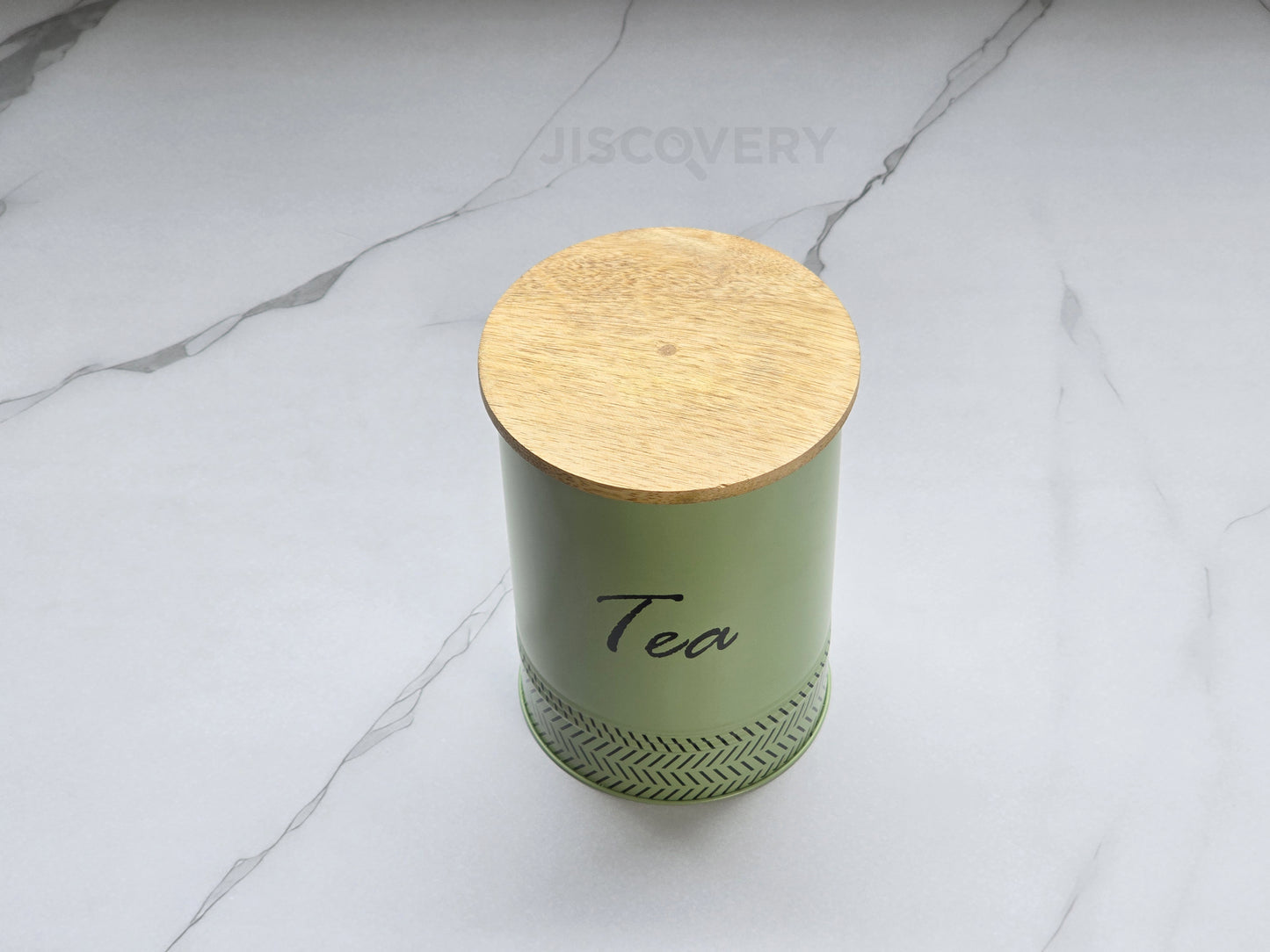 JISCOVERY Stylish Kitchen Storage Jars - Tea & Sugar Container Set of 2 Green