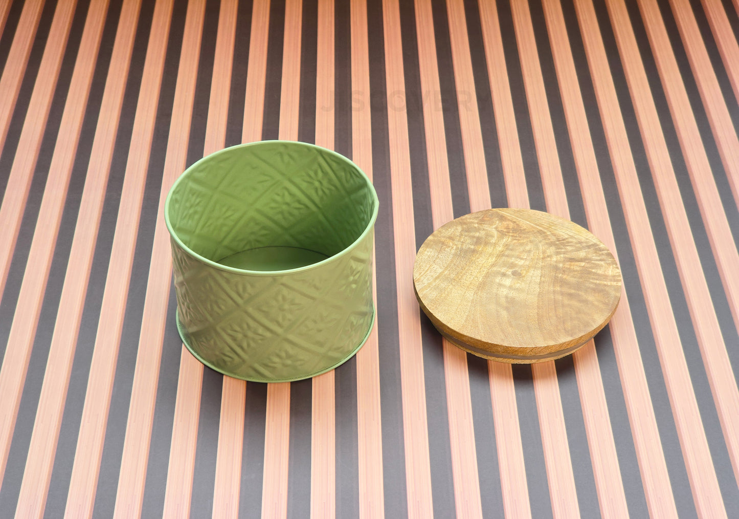 JISCOVERY Pintresty Airtight Storage Jars For Jars Set of 2 Green Colour