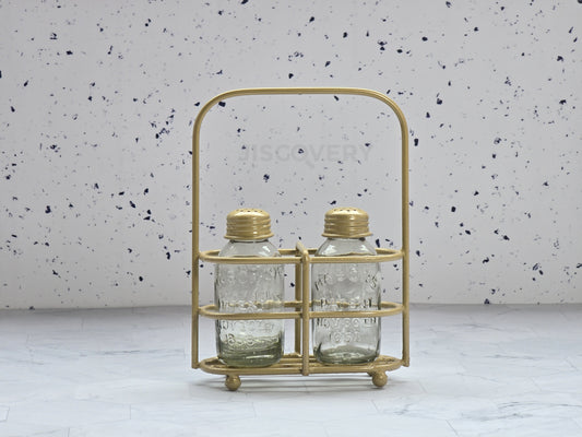 Golden Wire Salt & Pepper Caddy