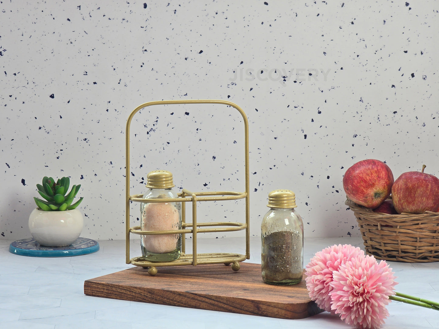 Golden Wire Salt & Pepper Caddy