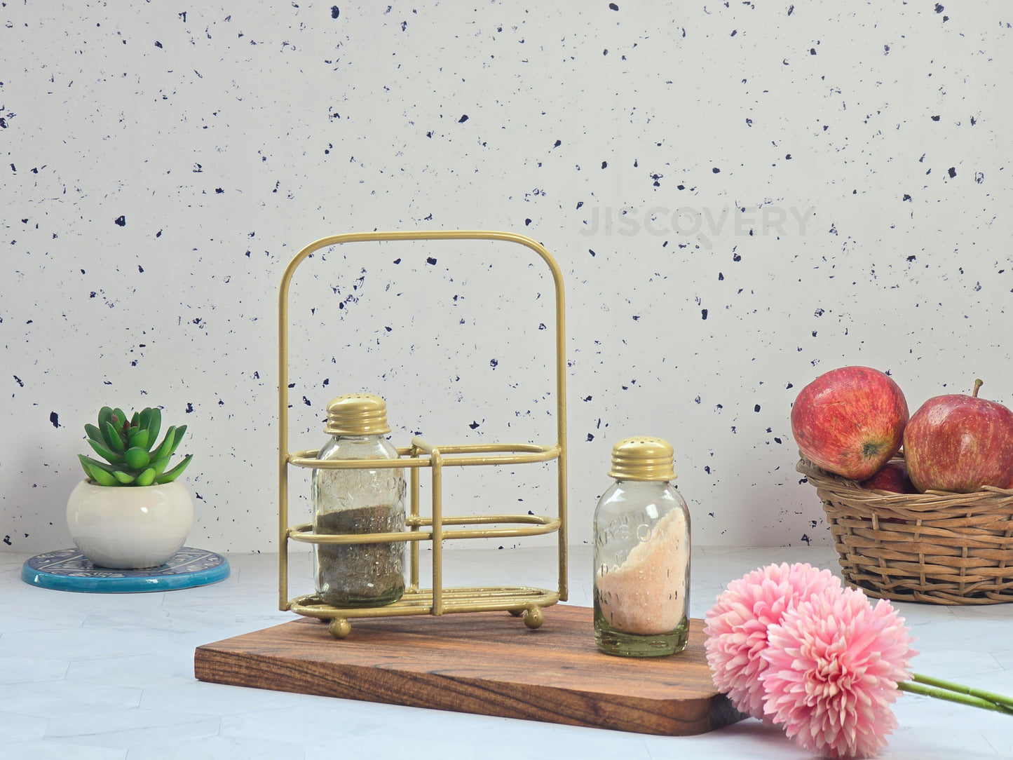 Golden Wire Salt & Pepper Caddy