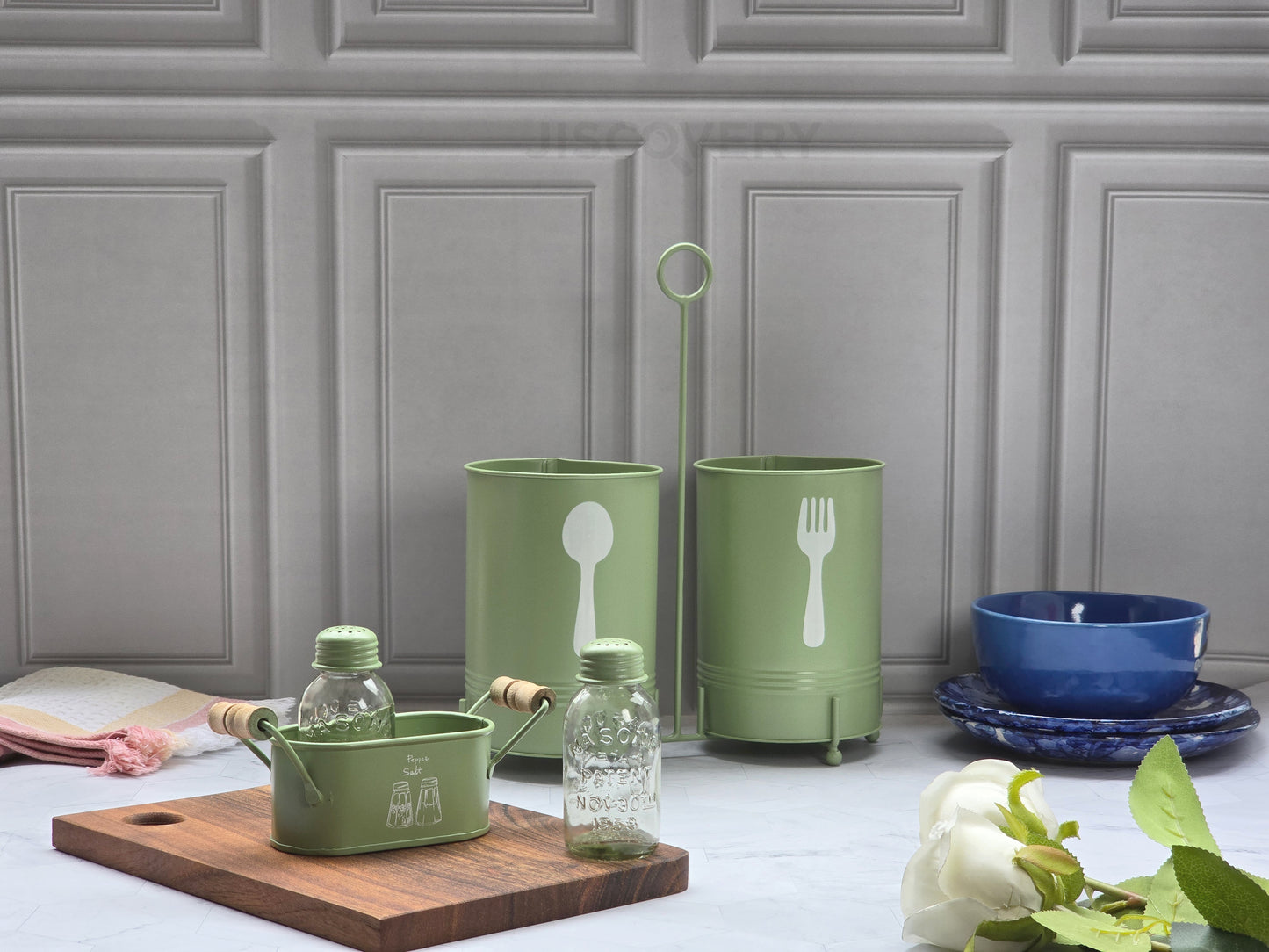 Cutlery & Salt Pepper Combo (Green)