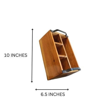 Jiscovery Cutlery Stand And Serving Tray Combo