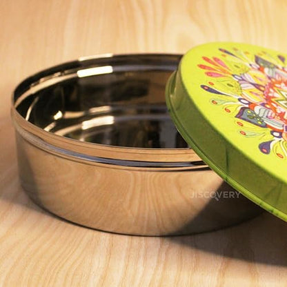 JISCOVERY Stainless Steel Chapati Roti Dabba Box Hot Pot for Kitchen
