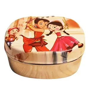 JISCOVERY Stainless Steel Airtight Square Lunch Box/Tiffin Box for Kid(Chotta Bheem Design)