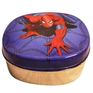 JISCOVERY Stainless Steel Airtight Square Lunch Box/Tiffin Box for Kids (Spiderman Design)