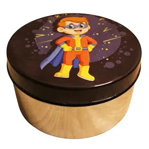 JISCOVERY Stainless Steel Airtight Square Lunch Box/Tiffin Box for Kids (Superhero Design)