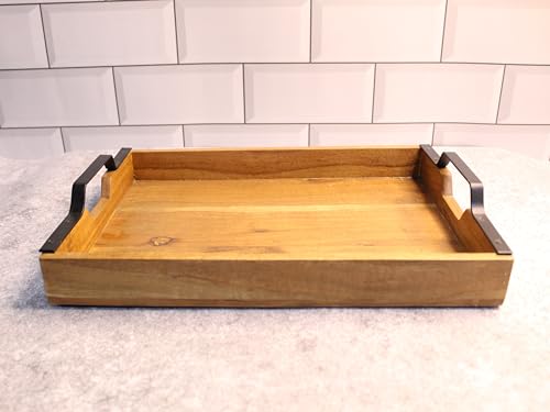 Jiscovery Cutlery Stand And Serving Tray Combo || Brown || 10X5.5x5 And 2x9x1.5 CM
