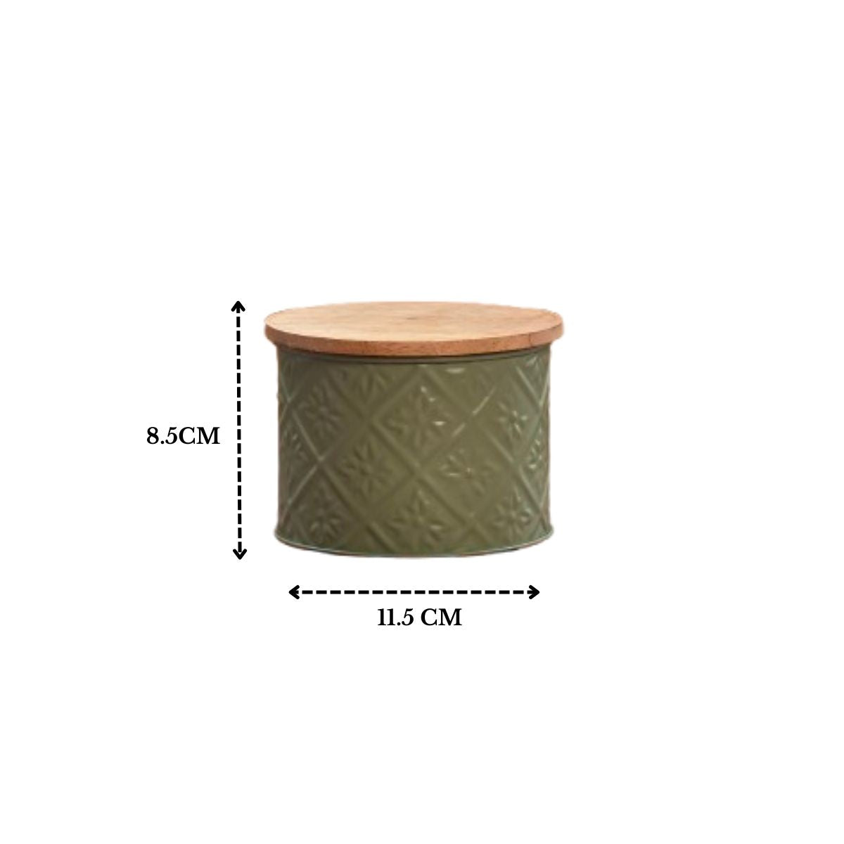 JISCOVERY Pintresty Airtight Storage Jars For Jars Set of 2 Green Colour