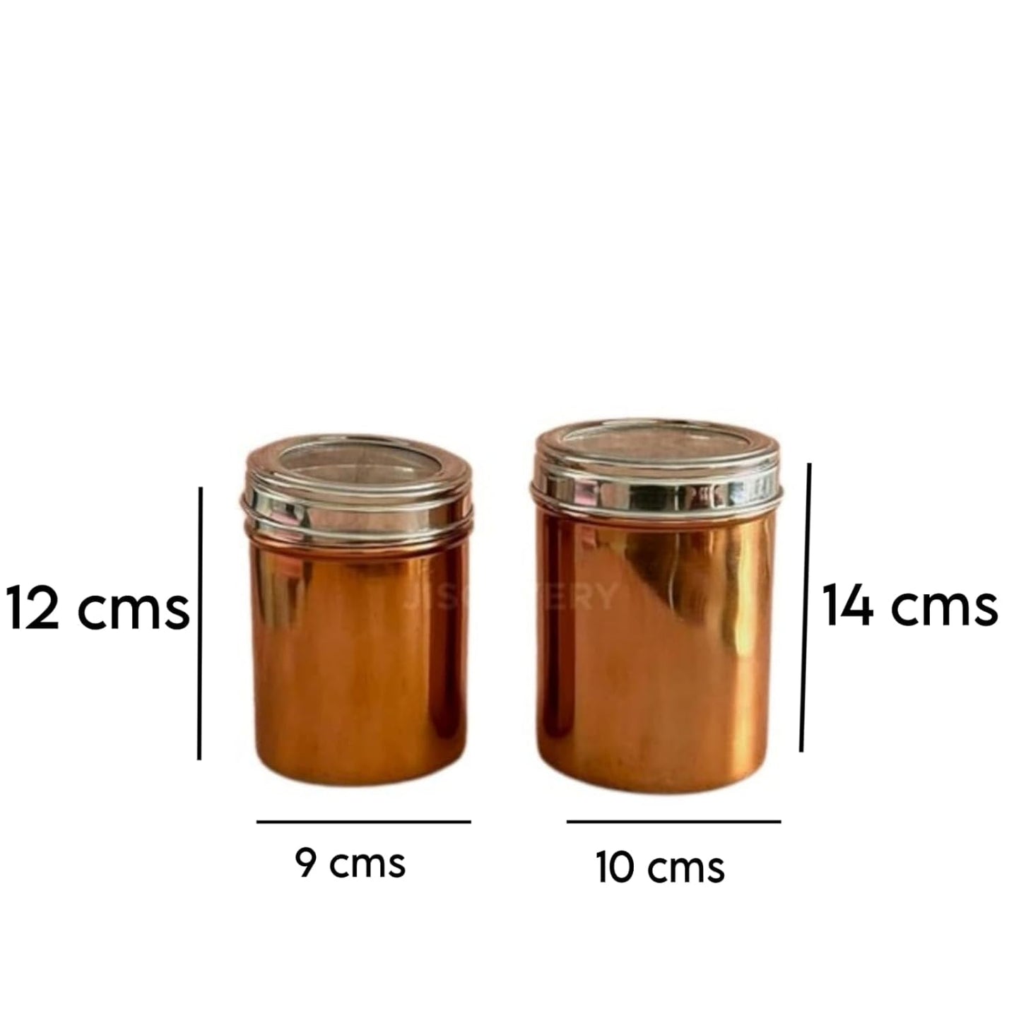 JISCOVERY Stainless Steel Airtight Container for kitchen storage Set of 2| Transparent Lid