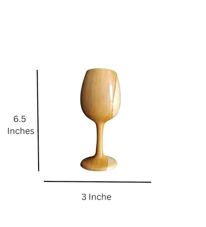 JISCOVERY Royal Look Premium Wooden Wine Glass Set of 2