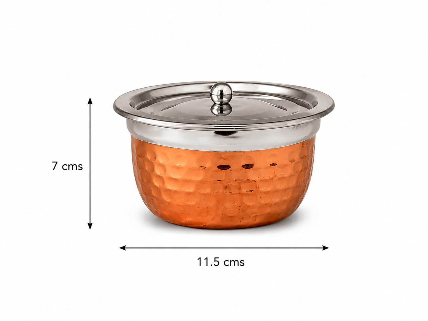 JISCOVERY Stainless Steel Serving Small Bowl Set of 2 with Lid for Chutney