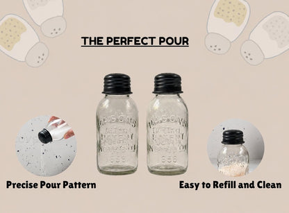 JISCOVERY Classic Salt & Pepper Set for Dining & Kitchen 100 ML| Back