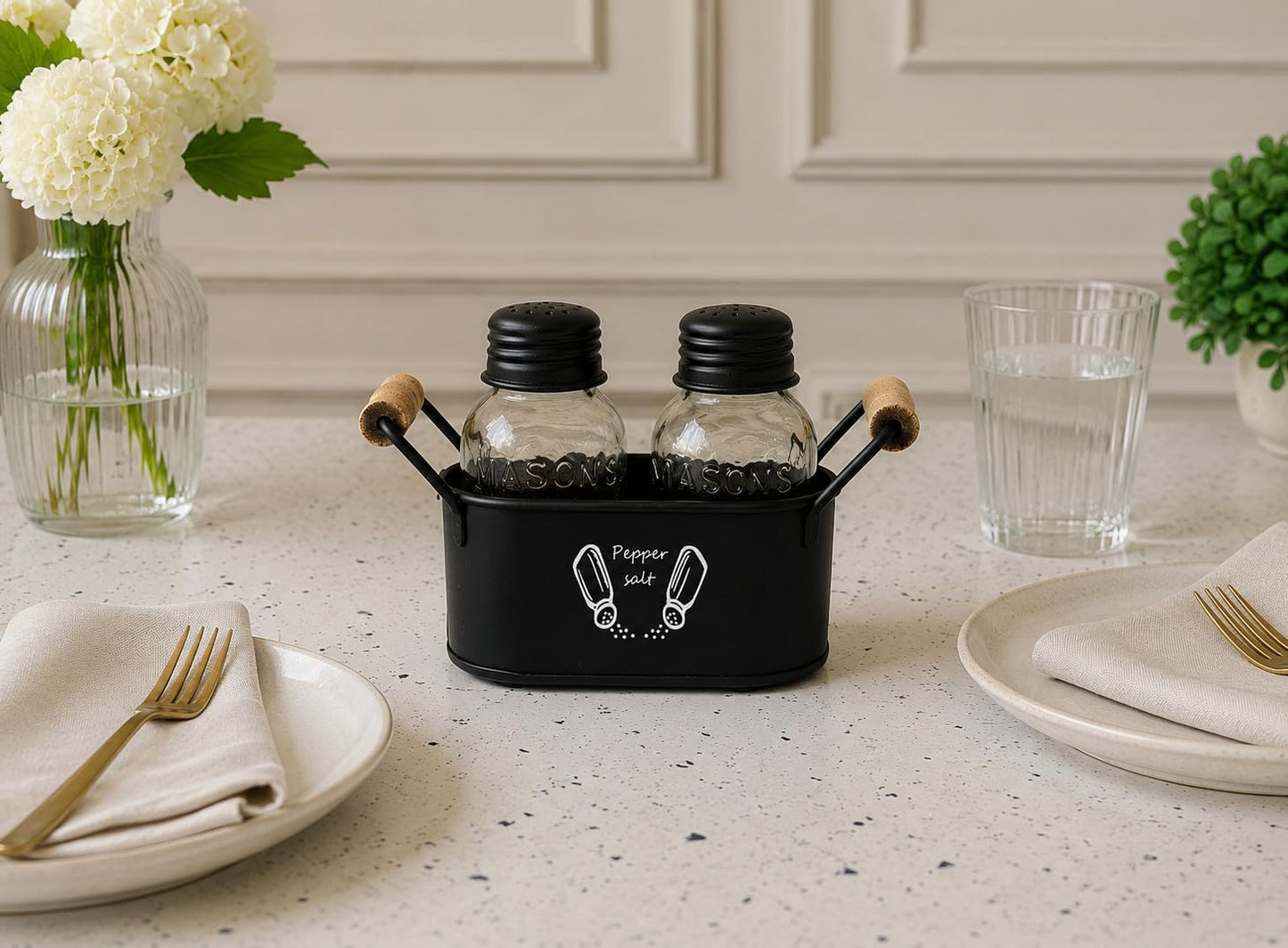 JISCOVERY Classic Salt & Pepper Set for Dining & Kitchen 100 ML| Back