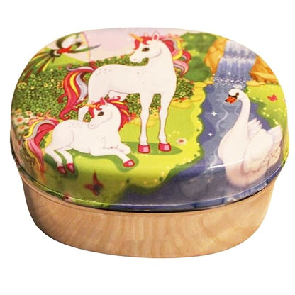 JISCOVERY Stainless Steel Airtight Square Lunch Box/Tiffin Box for Kids (Unicorn Design)
