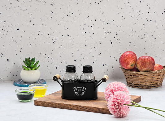 JISCOVERY Classic Salt & Pepper Set for Dining & Kitchen 100 ML| Black