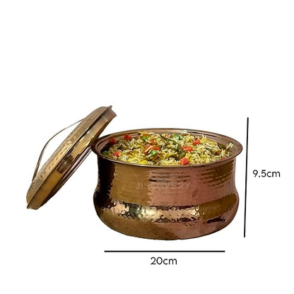 JISCOVERY Stainless Steel Airtight Insulated Casserole for Hot Meals Rose gold