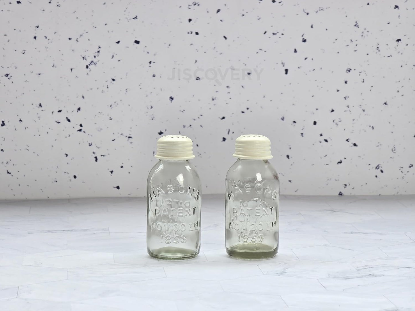JISCOVERY Classic Salt & Pepper Set for Dining & Kitchen 100 ML| White