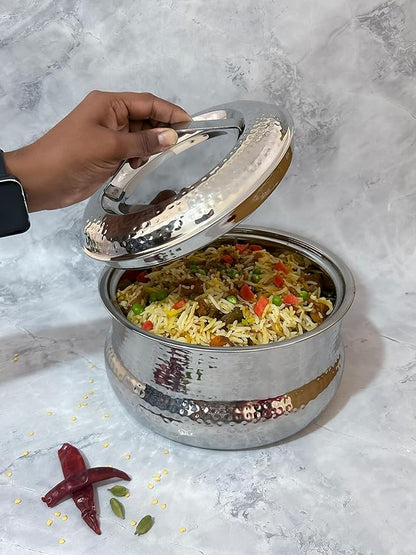 JISCOVERY Stainless Steel Airtight Insulated Casserole for Hot Meal