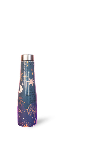 JISCOVERY Stainless Steel Printed Water Bottle| Aesthetic Bottle Design| 1 Litre Bottle for office, School & Home| Leak Proof, Rust Proof & Durable (Blue)