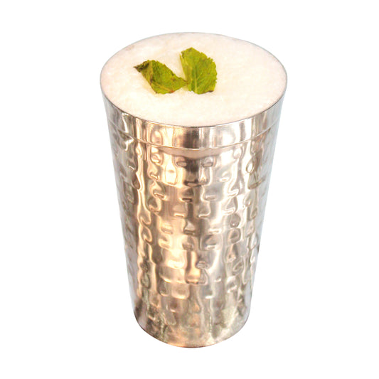 JISCOVERY Stainless Steel Lassie Glass Set of 1| Glass for Water, Milk & Juice| Glass Tumbler| Daily Use Water Drinking Glass| Durable| Silver| Capacity- 700 ML