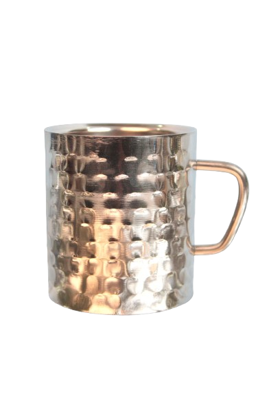 JISCOVERY Stainless Steel Hammered Design Set of 4