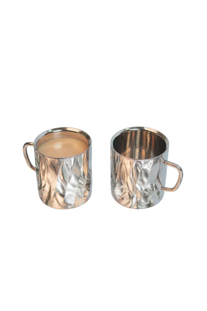 JISCOVERY Stainless Steel Wave Design Set of 4