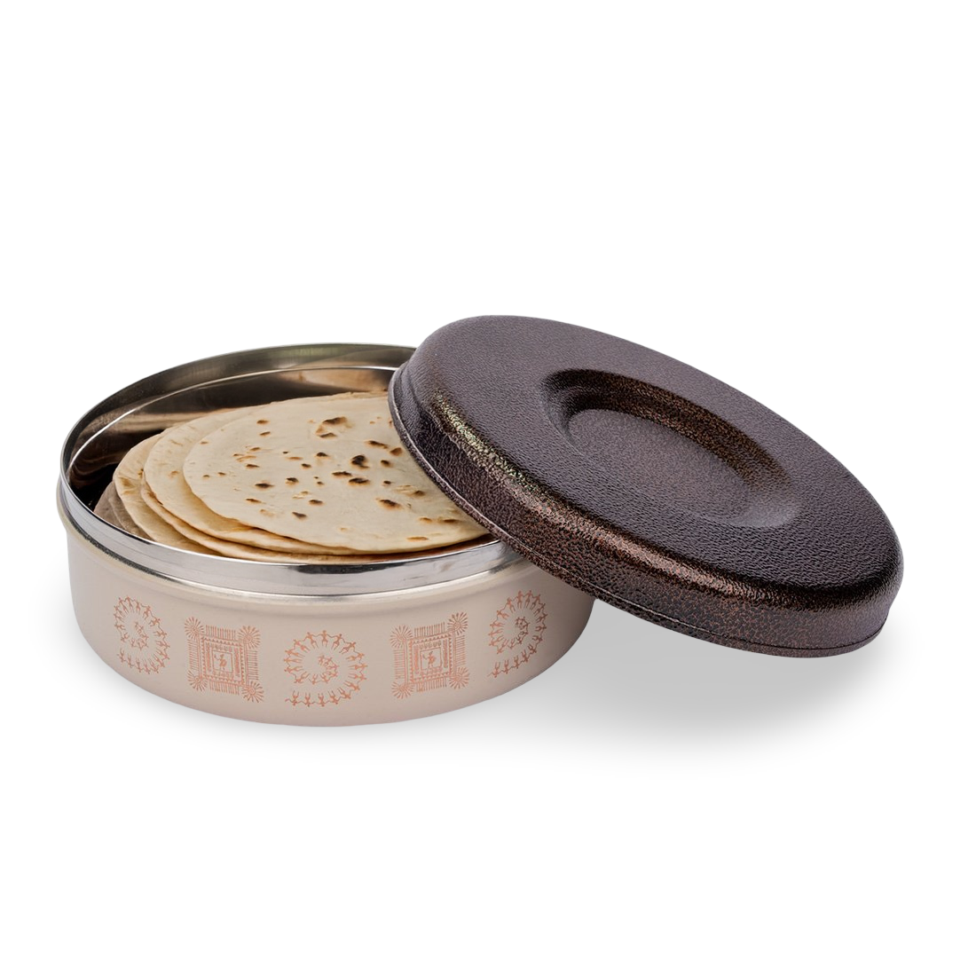 JISCOVERY Stainless Steel Designer Airtight Multipurpose Box | Storage Dabba| Multipurpose Container for Kitchen| Roti Dabba| Warm and Fresh Food| 1000 ML (Coffee)