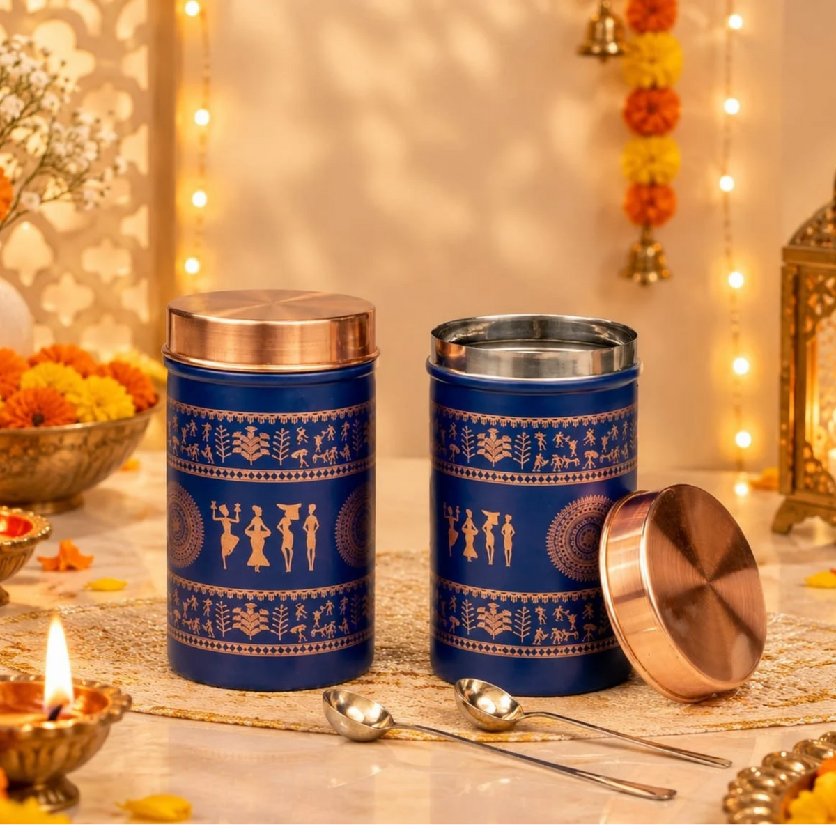 Ubha Dabba and 4 glasses combo