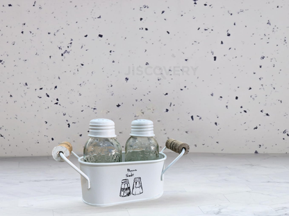 JISCOVERY Classic Salt & Pepper Set for Dining & Kitchen 100 ML| White