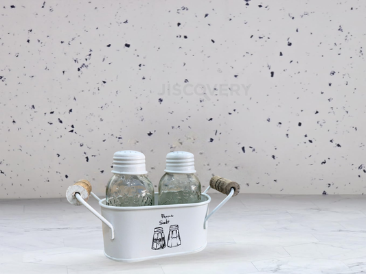 JISCOVERY Classic Salt & Pepper Set for Dining & Kitchen 100 ML| White